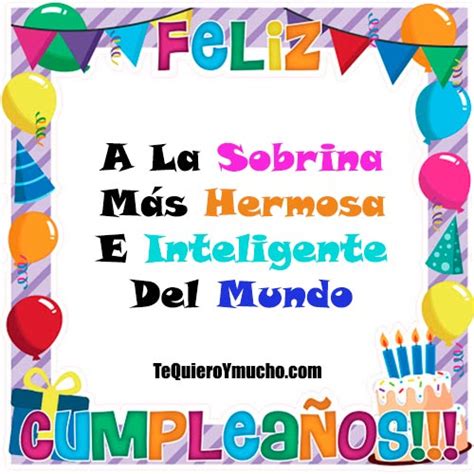 Tarjeta De Cumpleaños Para Una Sobrina Feliz Cumpleaños