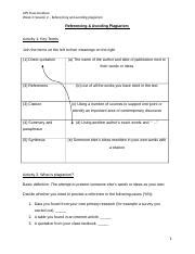 Week 3 Session 2 Class Handout Referencing Avoiding Plagiarism Docx