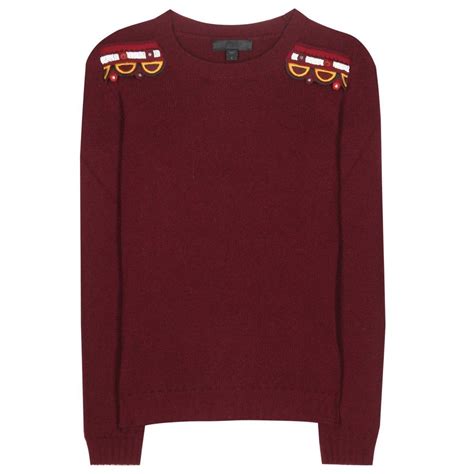 Burberry Prorsum Red Cashmere Sweater