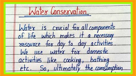 Essay On Water Conservation In English Jal Sanrakshan Par Nibandh YouTube