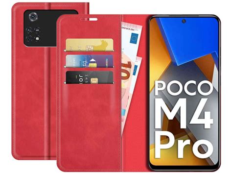 Slimfit Wallet Xiaomi Poco M Pro Hoesje Rood