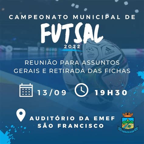 CAMPEONATO MUNICIPAL DE FUTSAL 2022 Prefeitura Municipal De Tupandi