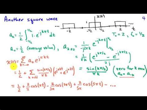 Exponential fourier series coefficients square wave example - bapyellow