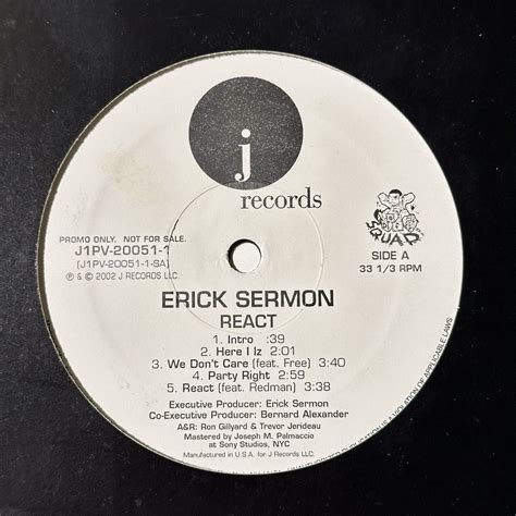 Erick Sermon React 2x Lp 2002 Promo Vinyl Record Album Hip Hop Rap 12