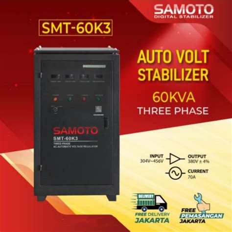 Jual STABILIZER SAMOTO SVC 60KVA 60000VA 3 PHASE AVR STAVOLT Shopee