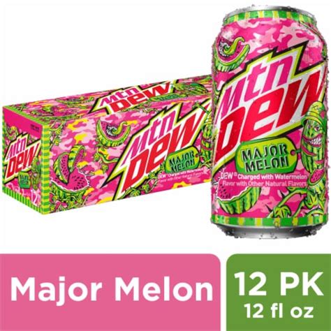 Mountain Dew Major Melon Soda Cans 12 Pk 12 Fl Oz Kroger