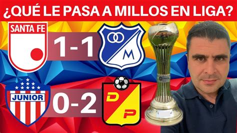 Santa Fe 1 1 Millonarios Y Junior 0 2 Pereira Liga Dimayor 2022 II