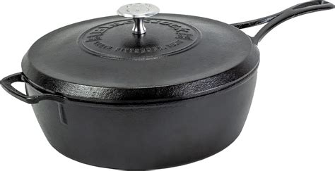 Lodge Blacklock 4 Quart Deep Skillet With Lid Durable