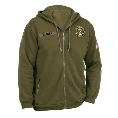 The U S Army Zip Up Hoodie