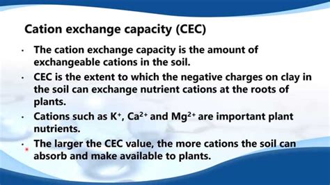 E State What Is Meant By The Term Cation Exchange Capacity Cec