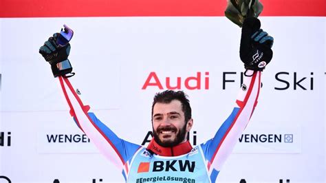 Ski le Français Cyprien Sarrazin remporte le super G de Wengen