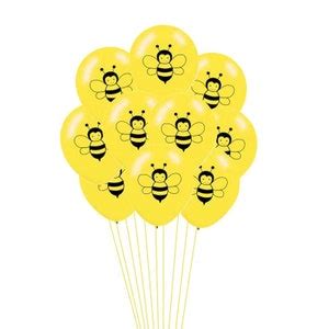 Honeybee Sweet Bee Balloon Set Bumblebee Polka Dot Gold Etsy