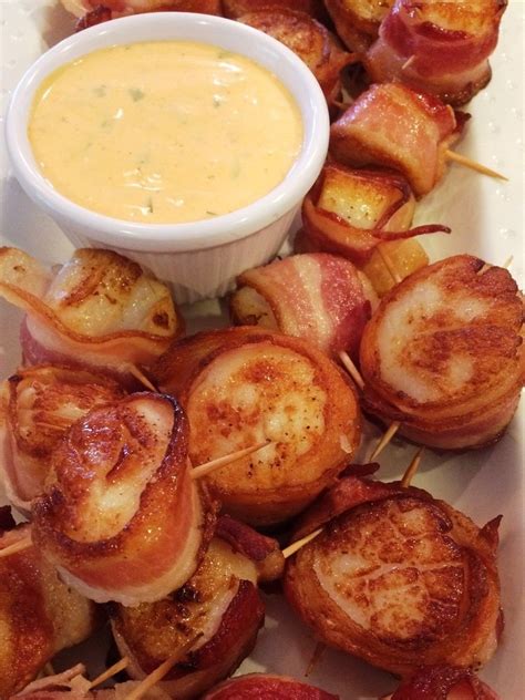 Bacon Wrapped Scallops With Spicy Cilantro Mayo Artofit