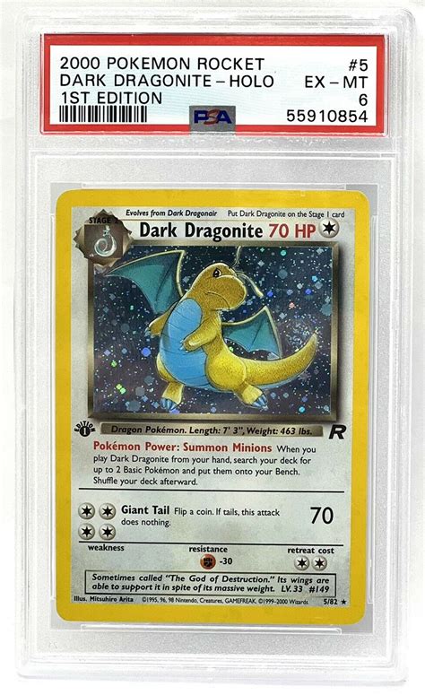 Mavin Psa Ex Mt Pokemon Team Rocket St Edition Dark Dragonite