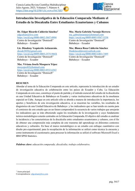 PDF Introducción Investigativa de la Educación Comparada Mediante el