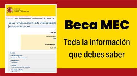 Beca Mec C Mo Solicitarla Plazos Y Cuant As Becas Edu