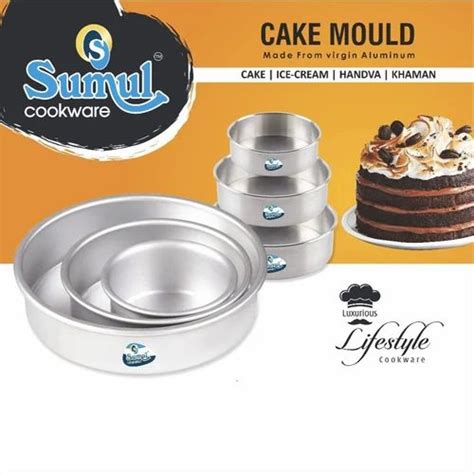 Piece Sumul Aluminium Cake Mold Set Inside Outside Finish Matt