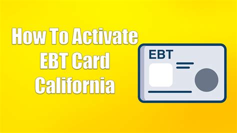 How To Activate Ebt Card California Youtube