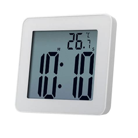 Trjgtas Digital Bathroom Clocks Simple Lcd Electronic Alarm Clock