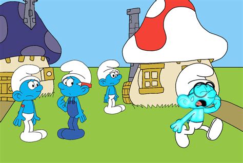 Brainy Smurf Rans Away Crying By Morandante On Deviantart