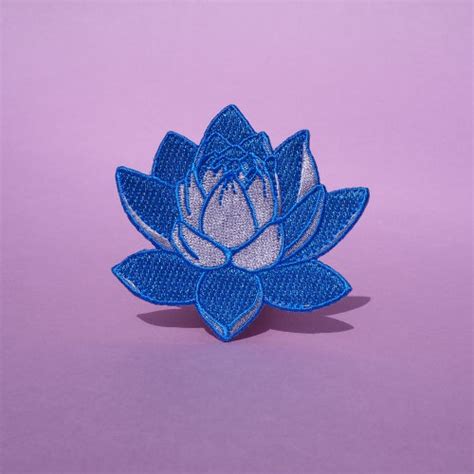 Lotus Flower Iron On Patch For Jacket Patches Etsy