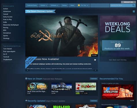 The Steam platform gets a facelift