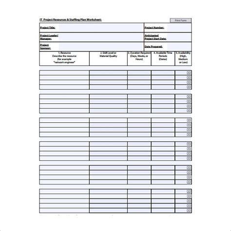 Staff Planning Template