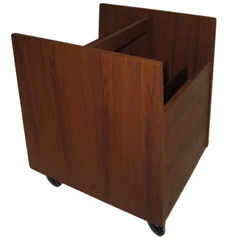 Mid Century Magazine Rack In Teak By Bruksbo Danish Modern For Sale At