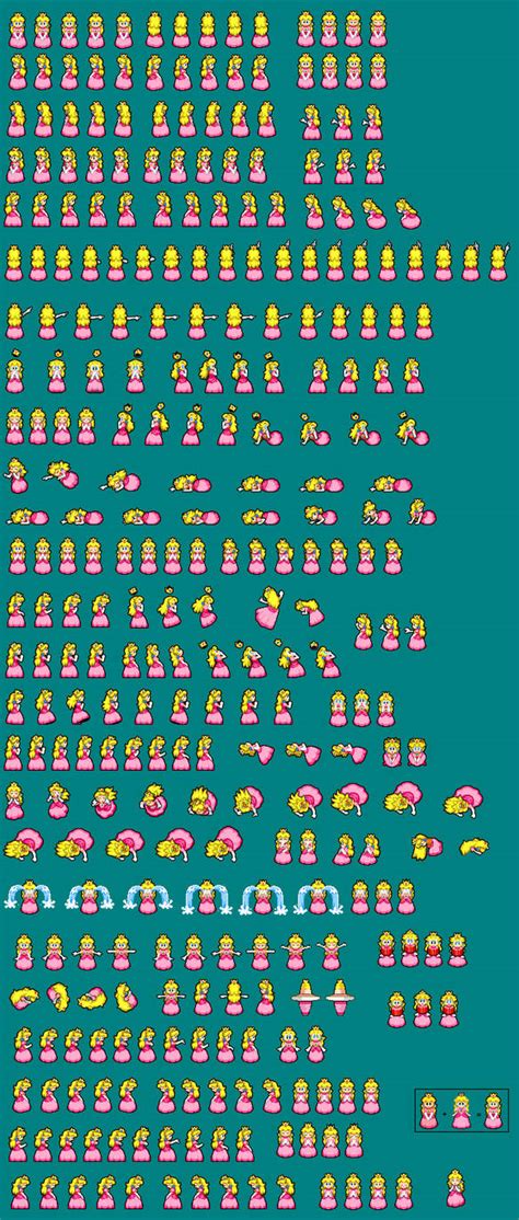 Princess Peach sprite sheet (Super Mario Bros GX) by AsylusGoji91 on ...