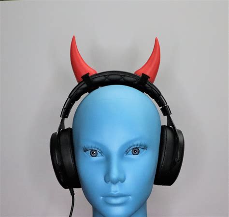 Demon Horns For Headphones Headset Devil Oni Ogre Cosplay Etsy