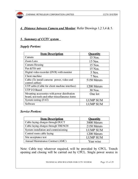 Installation Report Format For Cctv