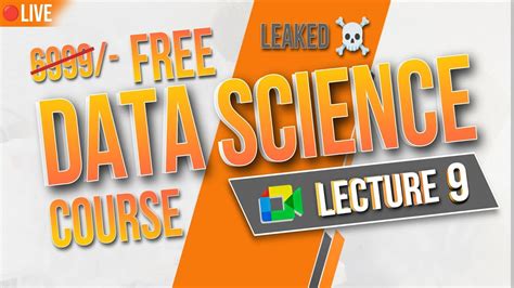 Leaked Free Data Science Course Lecture Ds Live Hindi Google