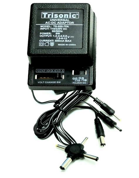 500ma Universal Transformer AC DC Power Adapter 7 Way 3V 4 5V 6V 7 5V