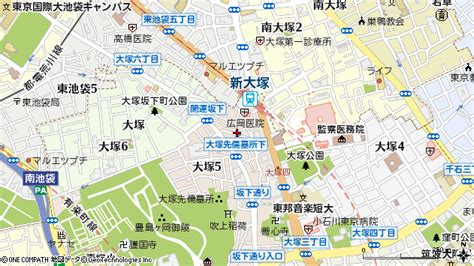 東京都文京区大塚 地図（住所一覧から検索） ：マピオン