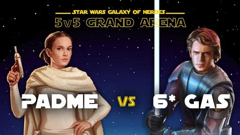 5v5 Padme Vs 6 GAS SWGOH GAC Counters YouTube