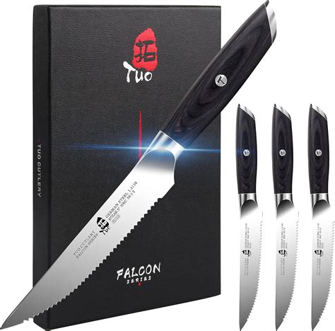 Amazon Tuo Steak Knives Piece Steak Knife Set Serrated Edge