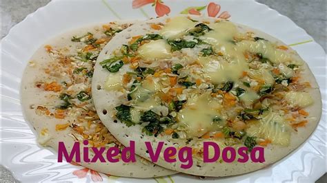 Greenaskitchen Mixed Veg Dosa Recipe In Malayalam Mixed Veg Uthappam