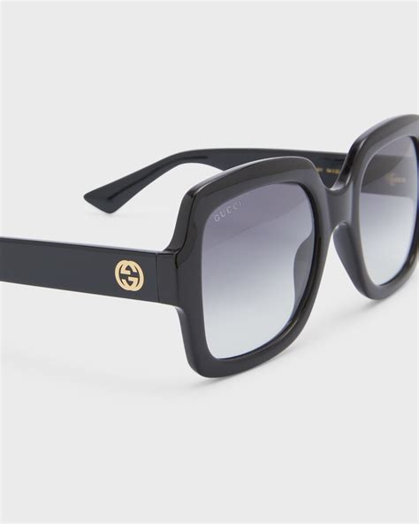 Gucci Gradient Gg Square Injection Plastic Sunglasses Neiman Marcus