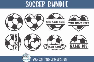 Soccer Ball Monogram Svg Bundle Graphic By Wispywillowdesigns