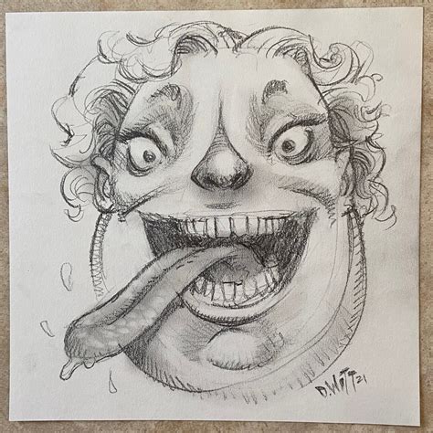 Goofy Face 1.4 Original Pencil Drawing - Etsy