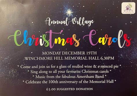Winchmore Hill Memorial Hall Annual Christmas Carols
