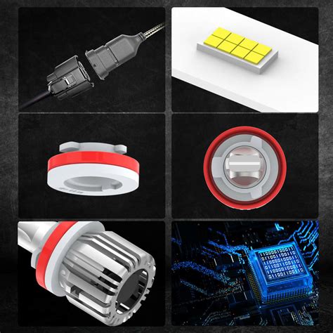 For Jeep Grand Cherokee Led Headlight Hi Low Beam Bulbs