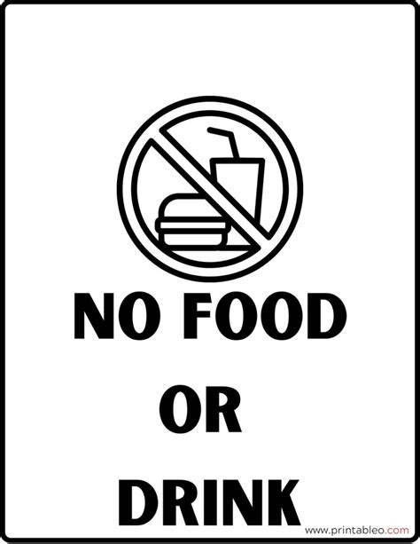 37+ No Food Or Drink Sign | Printable PDFs - Printableo.Com