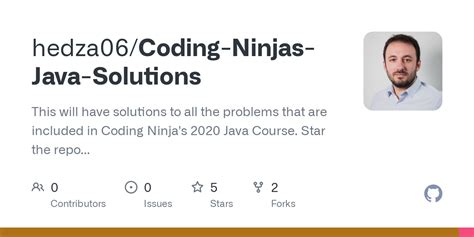 Github Hedza Coding Ninjas Java Solutions This Will Have Solutions