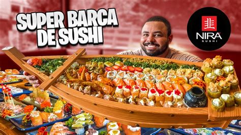 Desafio Da Maior Barca De Sushi Do Brasil Nir Sushi Youtube