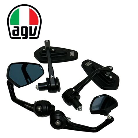 Jual AGV Spion Jalu Octa Bar End Black Series Kaca Putih Dan Biru