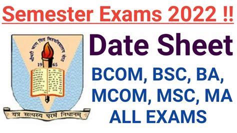 Ccsu Semester Exams Even Semester Exams Kab Honge Semester