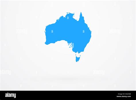 Australia Continent Map Stock Photo - Alamy