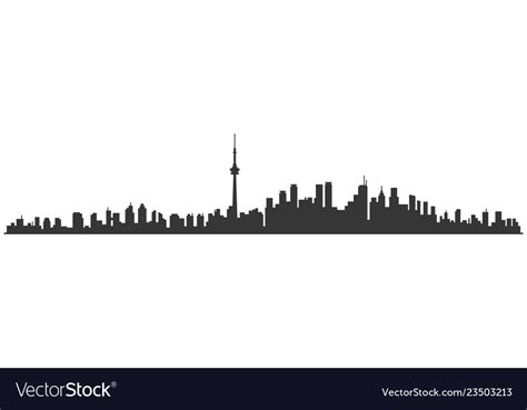 Toronto city skyline skyscraper buildings Vector Image