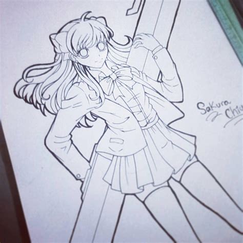 Sakura Chiyo Lineart By Ilovetheanime On Deviantart